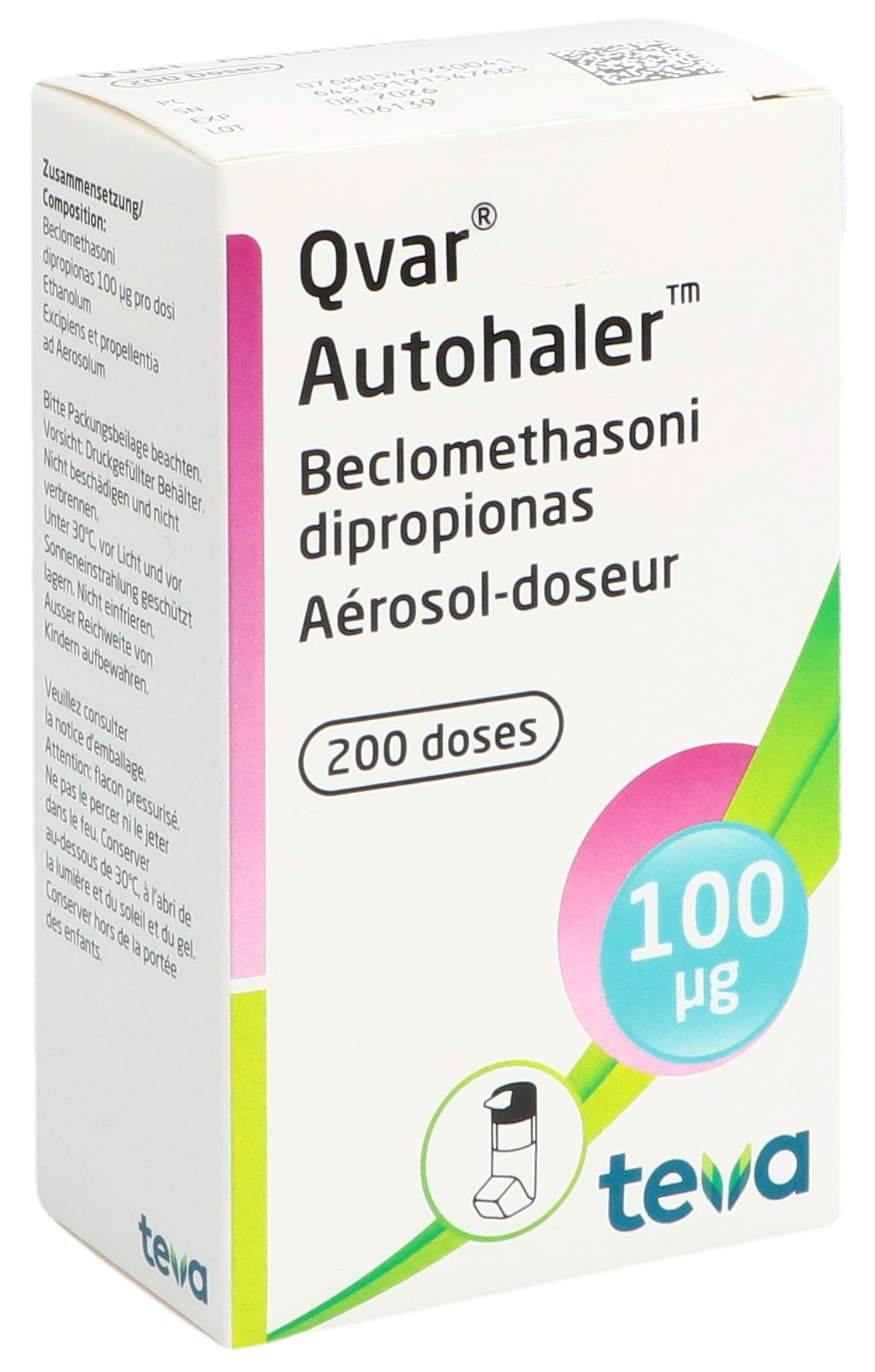 Image 4 - Qvar 100 Autohaler, aéros doseur 0.1 mg 
