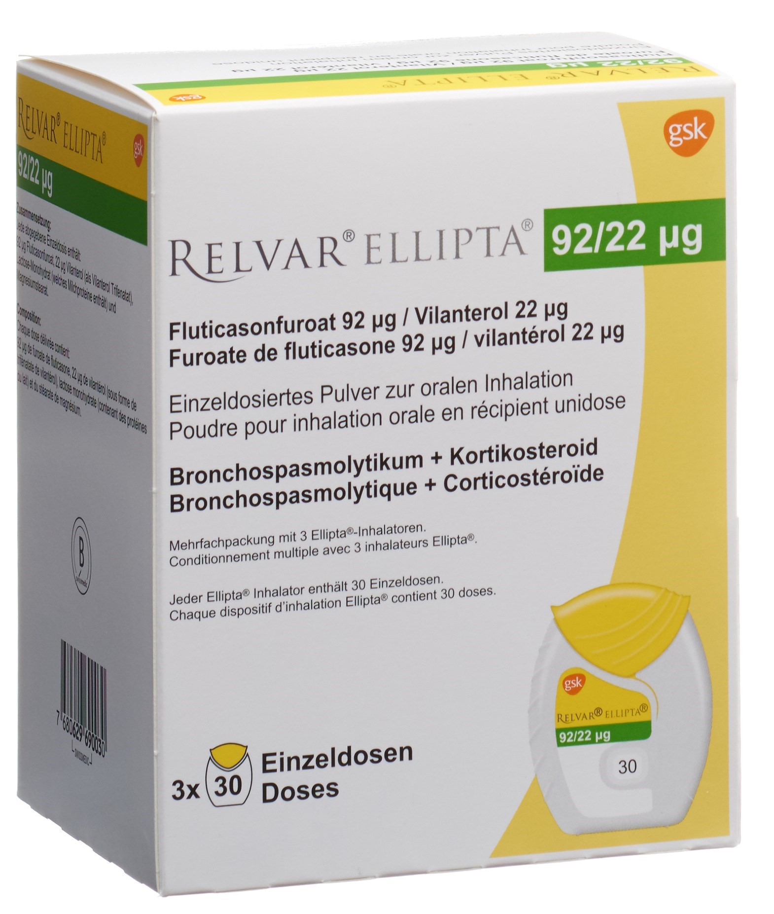 Image 8 - Relvar Ellipta, pdr inh 92mcg/22mcg 