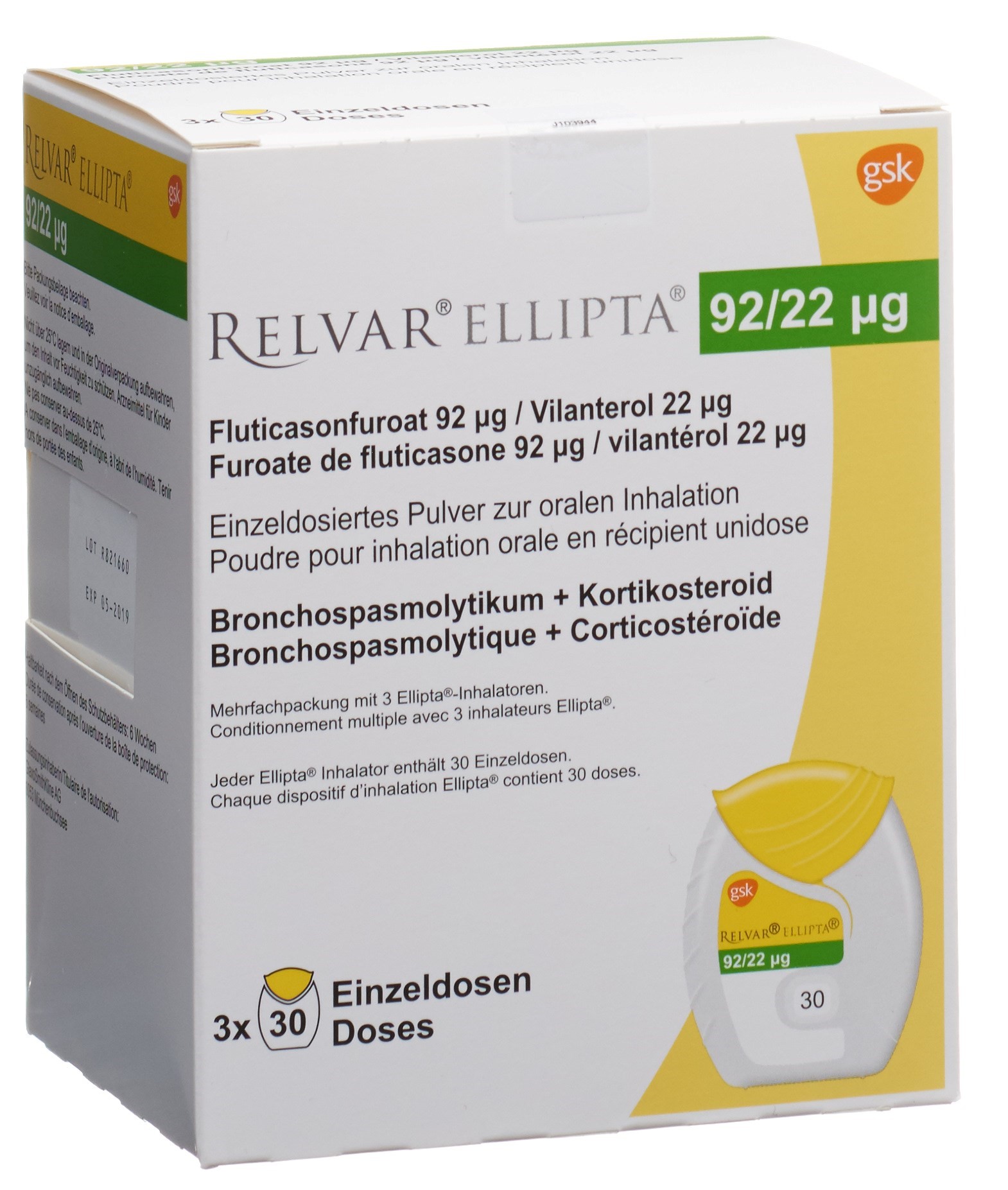Image 7 - Relvar Ellipta, pdr inh 92mcg/22mcg 