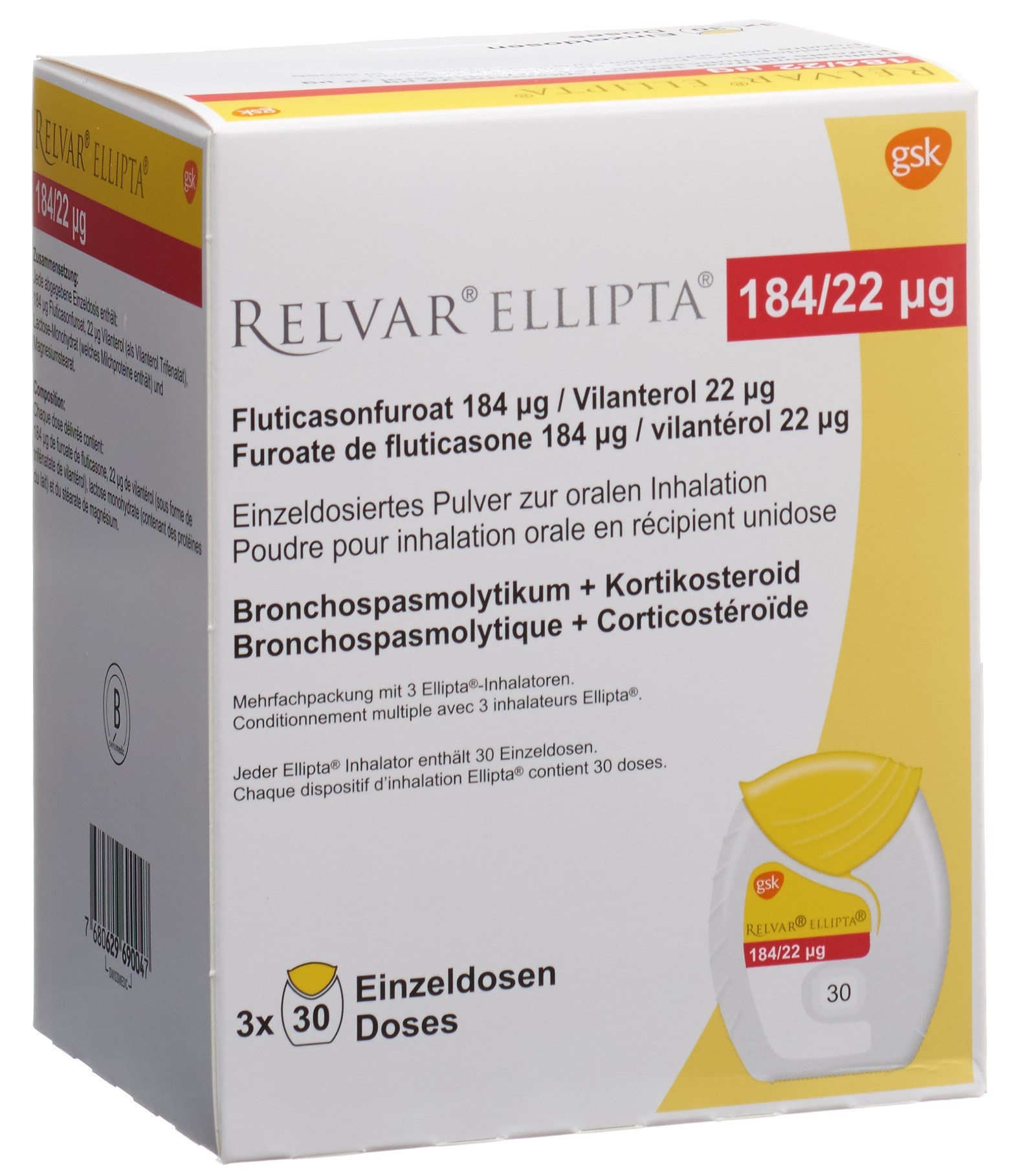 Image 8 - Relvar Ellipta, pdr inh 184mcg/22mcg 