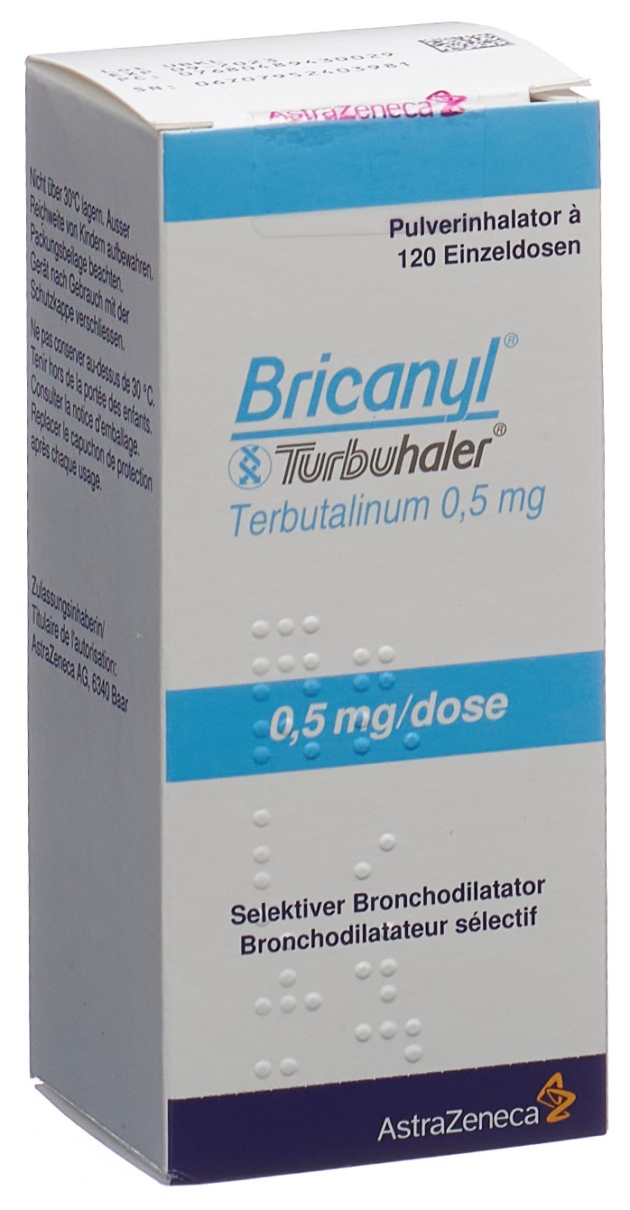 Image 1 - Bricanyl Turbuhaler, pdr inh 0.5 mg 